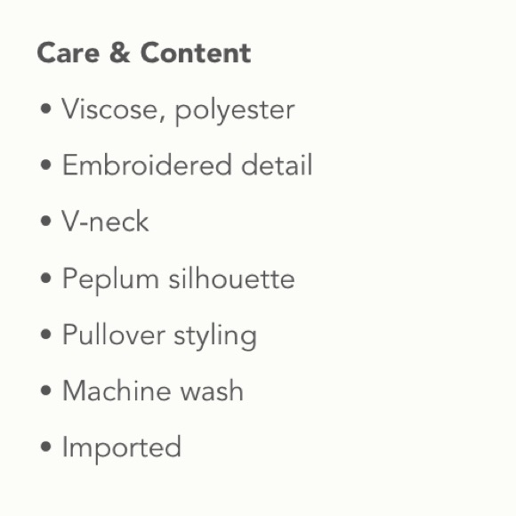 Anthropologie Maeve Cammie Embroidered Peplum Top - Picture 6 of 6